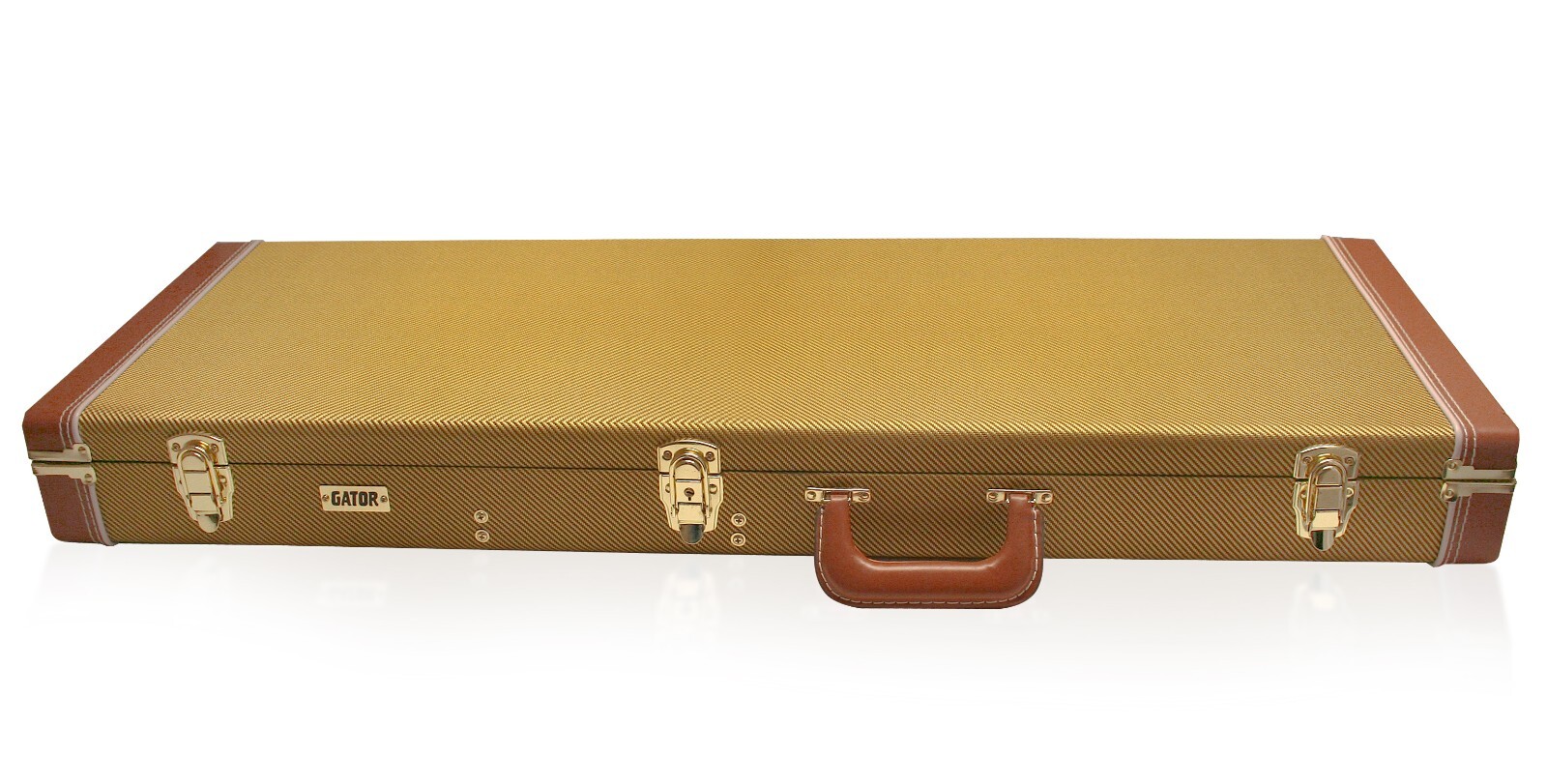 Gator Cases Deluxe Wood Standard Fits Fender Strat/Tele Electric Guitars - Tweed