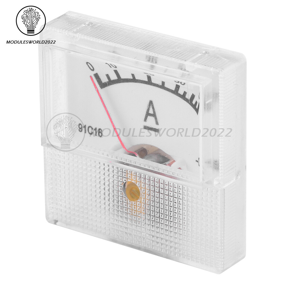91C16 Pointer Type DC Ammeter Current Measuring Instrument 10A 20A 30A 50A