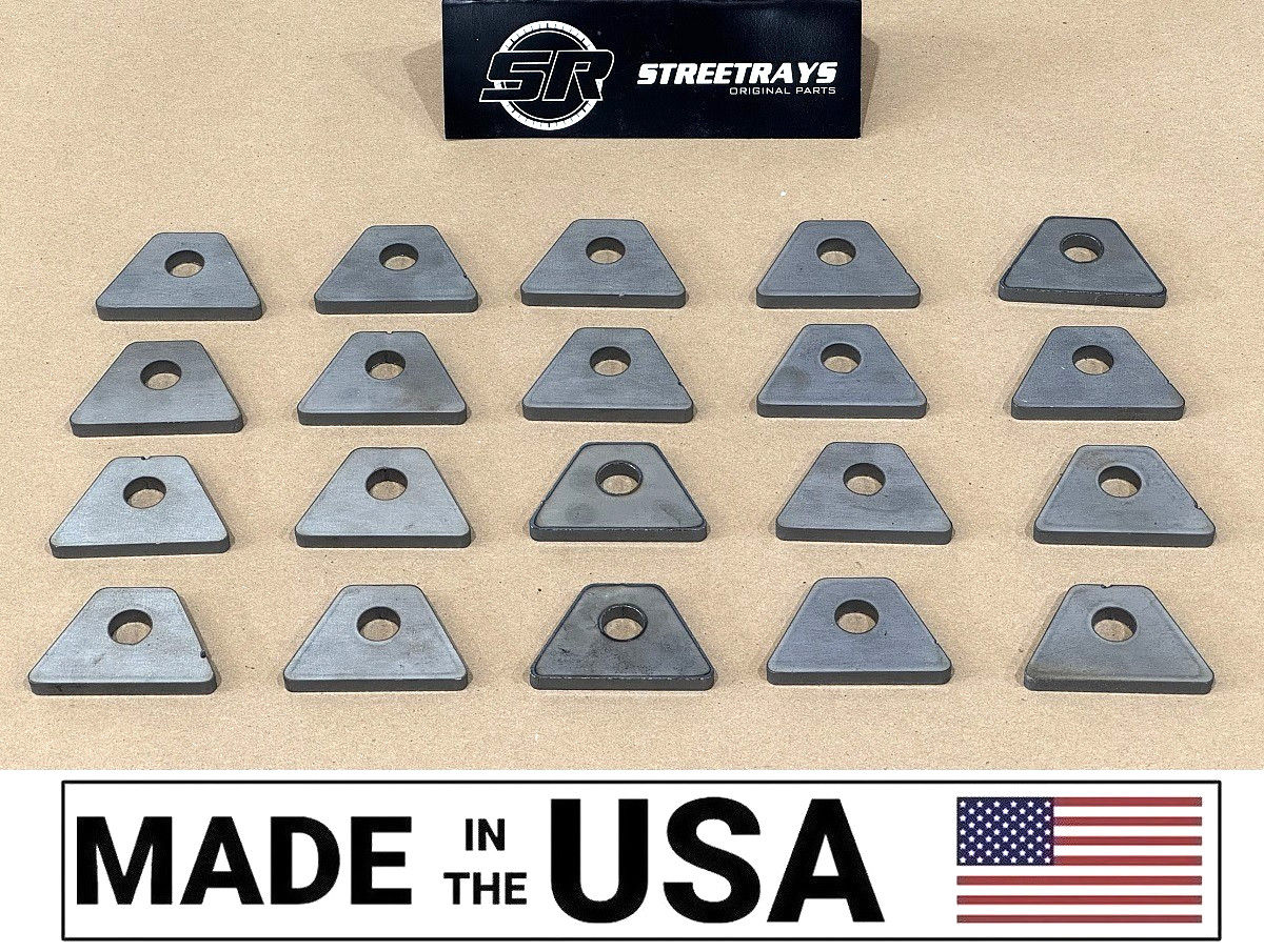 [SR] Race Car Seat Belt 1/4" Thick Tabs Gussets 1/2" Hole IMCA NHRA Weld Qty 20