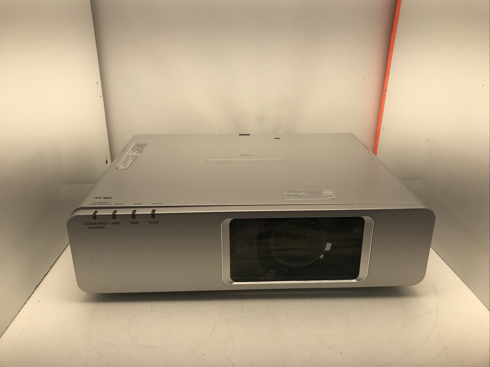 Panasonic Projector PT-F300NT XGA LCD w/ 3107 Lamp Hours 60% Filter broken hinge