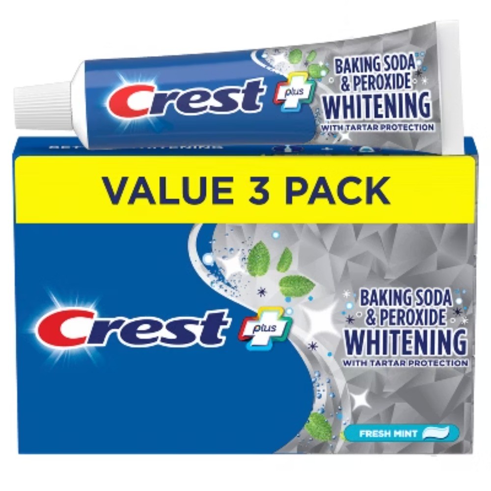 Crest Baking Soda Peroxide Whitening Toothpaste 3pk