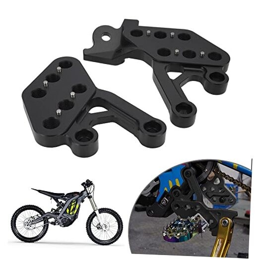 Foot Peg Brackets for Surron Light Bee,CNC Adjustable 7075 Aluminum black