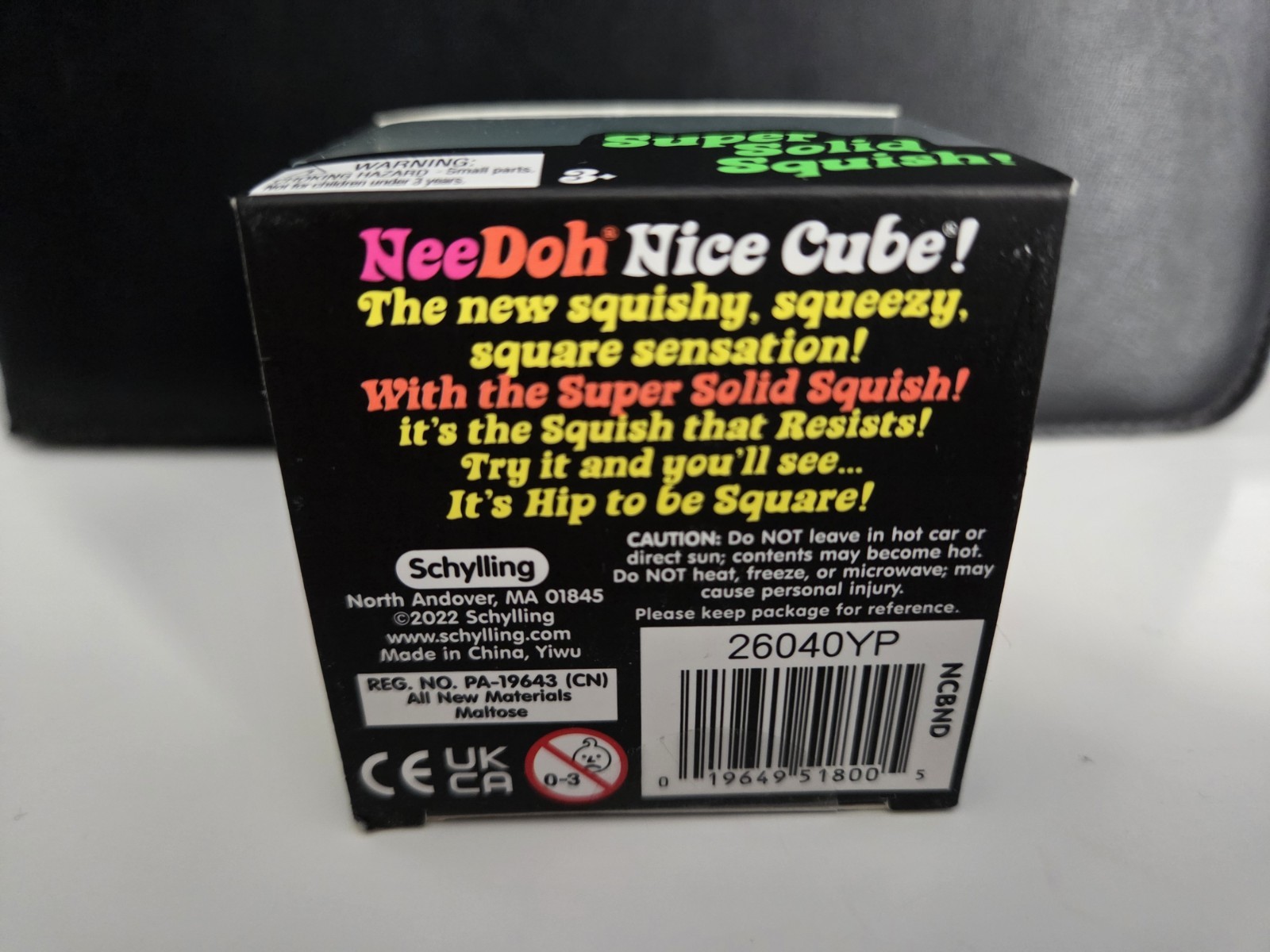 Nee Doh Nice Cube Super Solid Squish! Blue- Brand New!