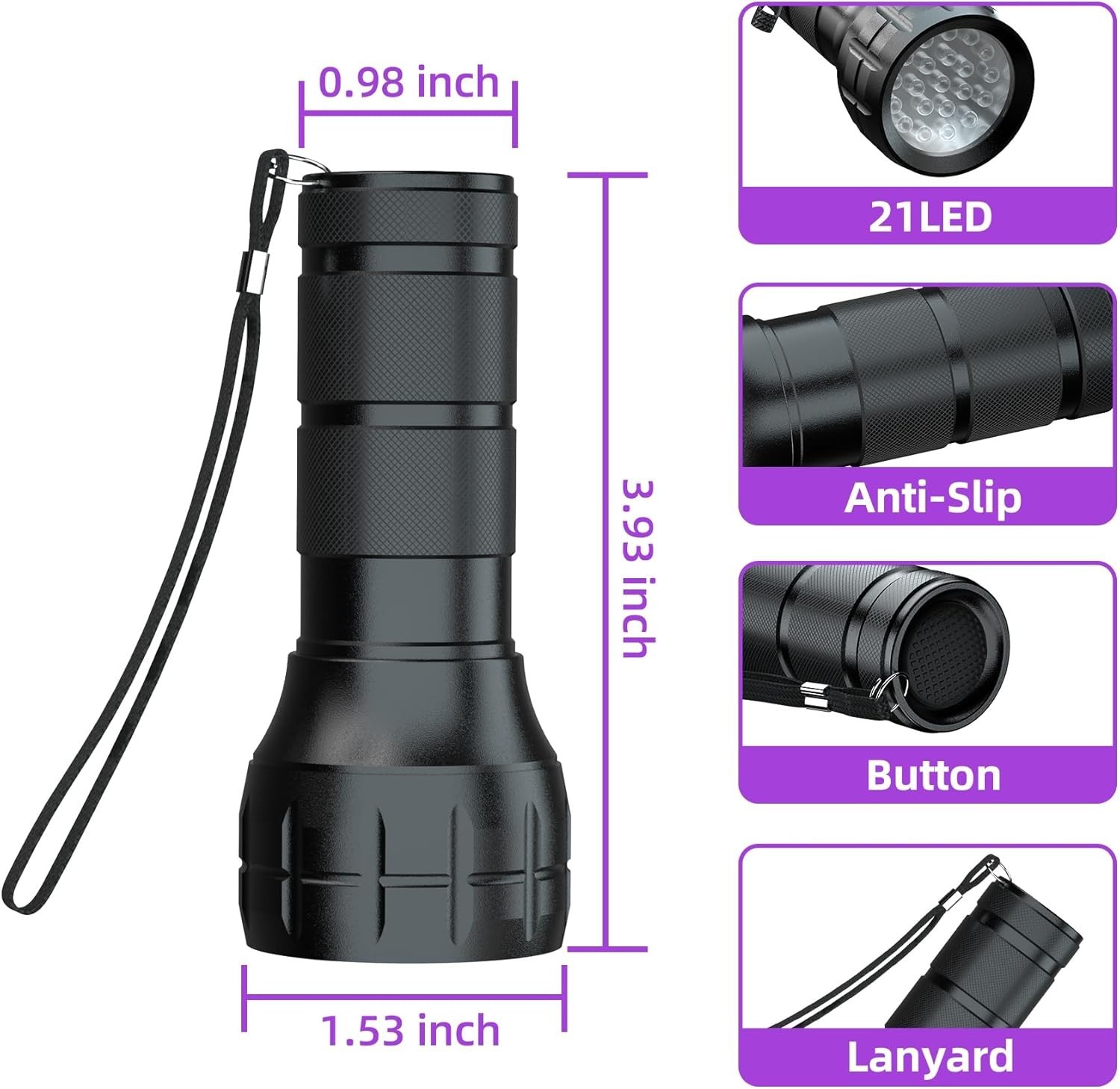 Versatile UV Leak Detection Tool for AC & More with Protective Eyewear Included