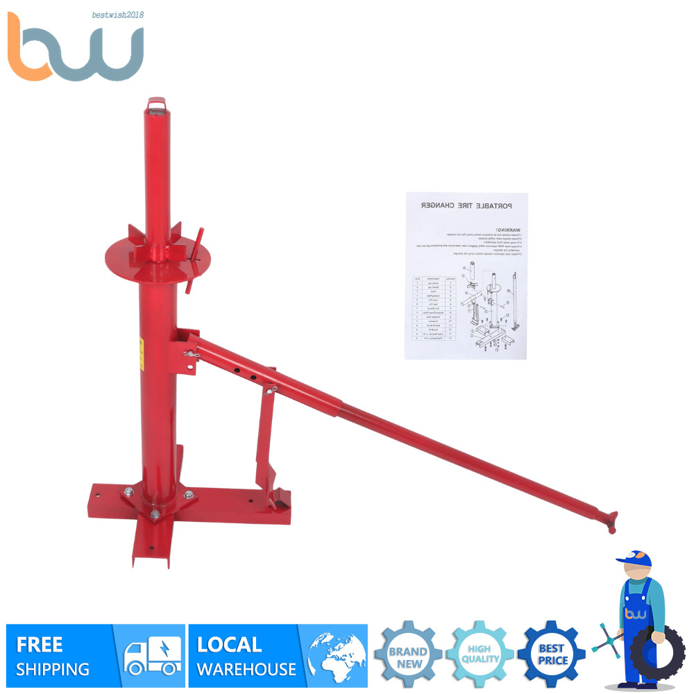 Heavy Duty Manual Tire Changer Portable Hand Bead Breaker Mounting Tool Red