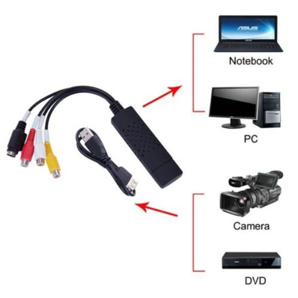 USB Video Capture Card Adapter for PC Laptop