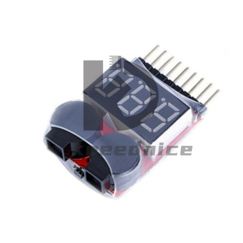 1-8S low voltage alarm battery voltage 2IN1 tester low voltage buzzer alarm #KN