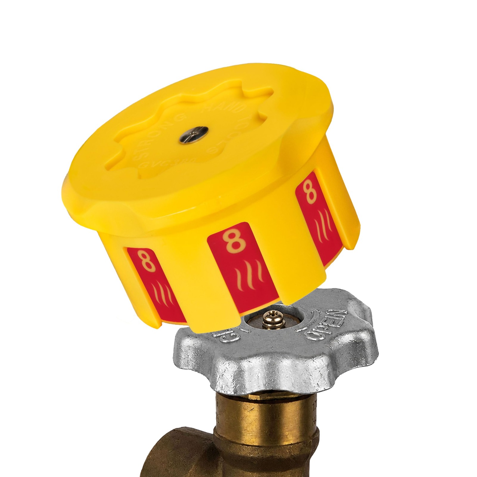 Strong Hand Tools EZ-View Gas Cylinder Valve Indicator, 3-star, Red, Yellow