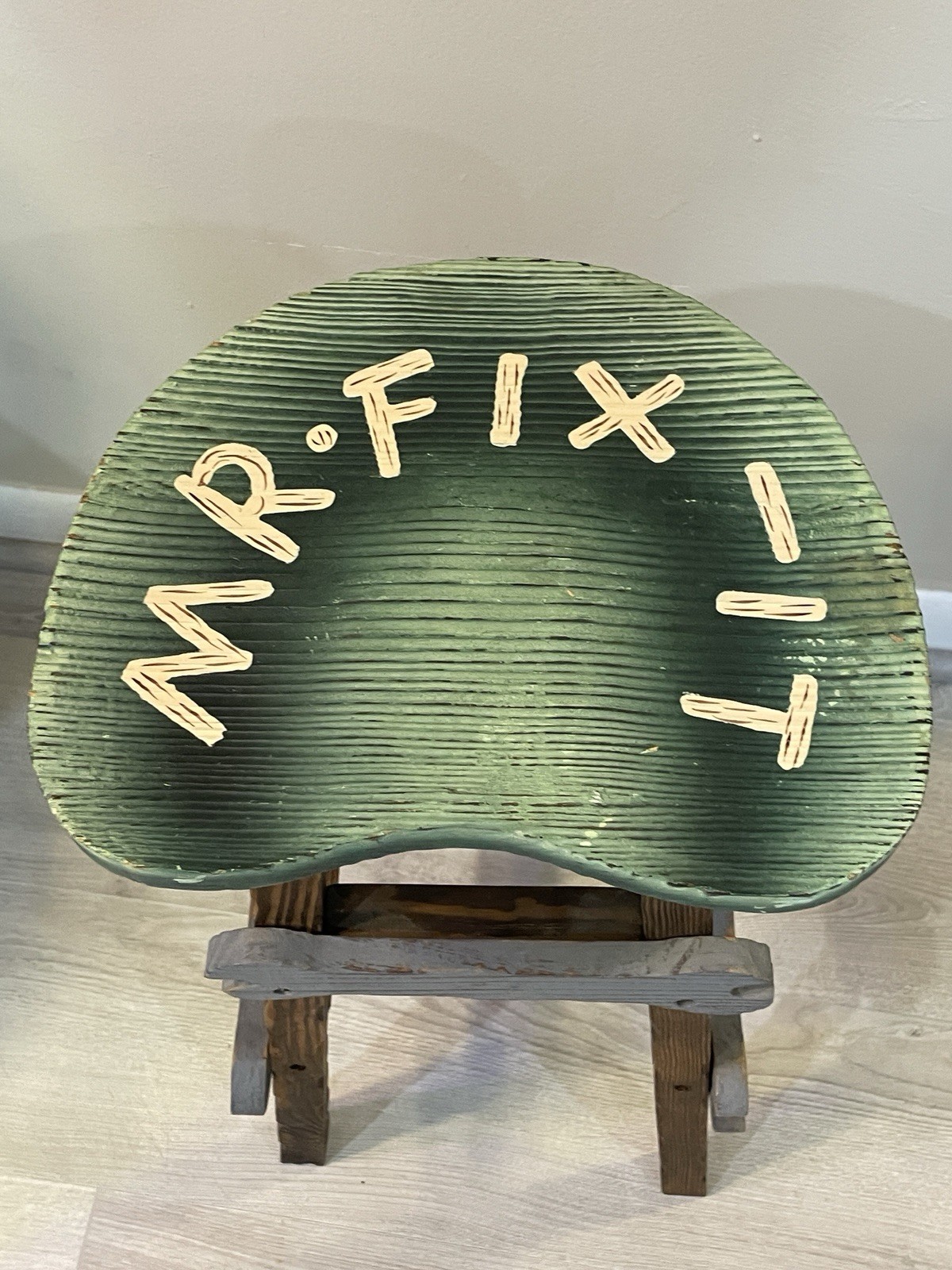 Vintage Handmade MR. FIX IT  Tool Stool / unique one of a kind / Great Gift Idea