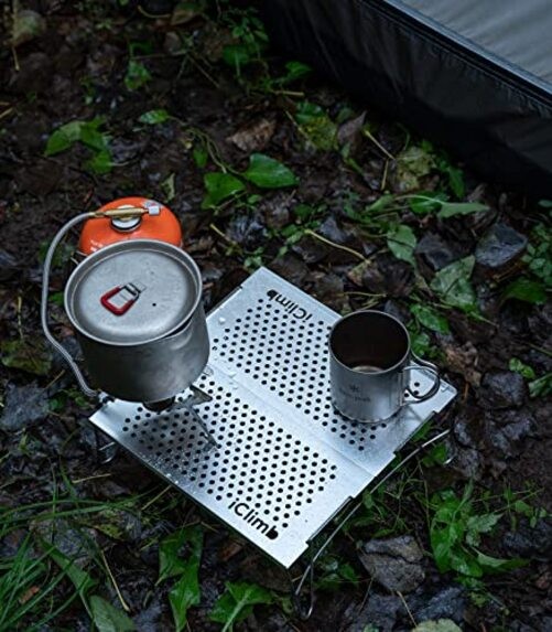 Solo Folding Table Ultralight Compact for Backpacking Camping Mini Gunmetal