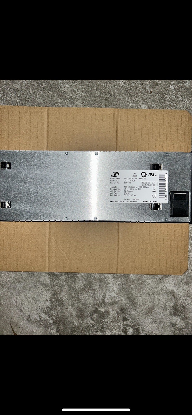 Eltek Flatpack2 48/2000U High-Efficiency Power Supply Module