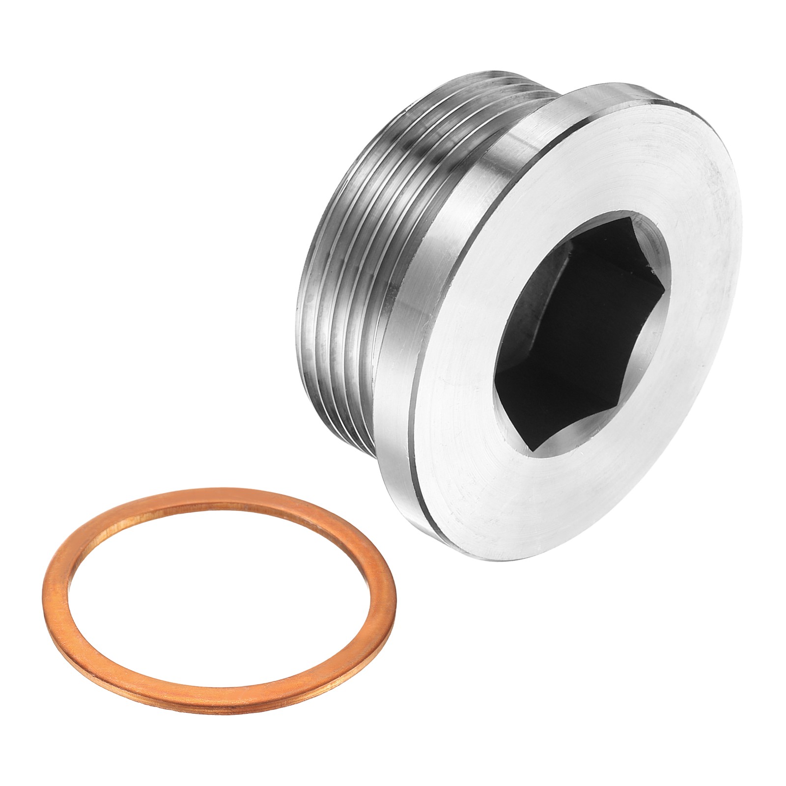 M42 x 2 Pipe Plug Fitting, Internal Hex Head Socket 304 Stainless Steel