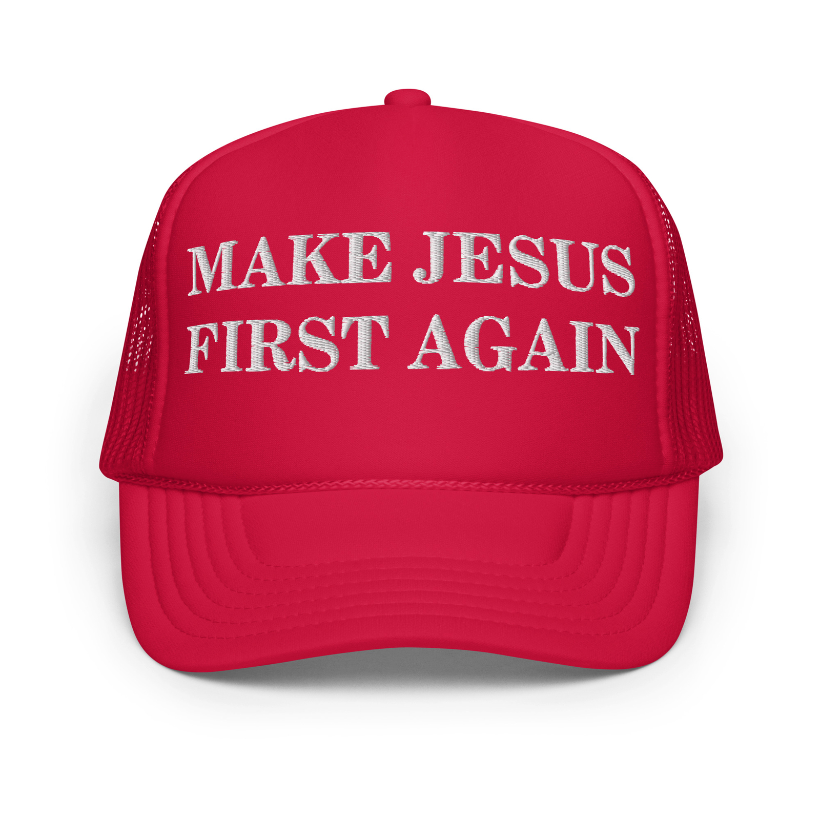 Make Jesus First Again hat Embroidered Jesus Foam trucker hat Christian Faith