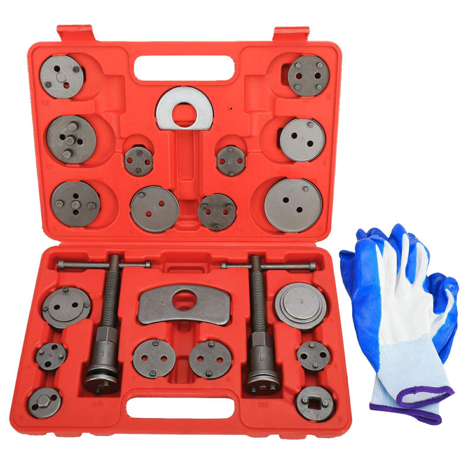 24Pcs Disc Brake Caliper Tool Kit Front Rear Brake Piston Compression Tool Set