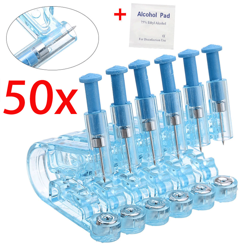 50X Professional Disposable Ear Studs Piercing Gun Ear Pin Stud Piercer Tools