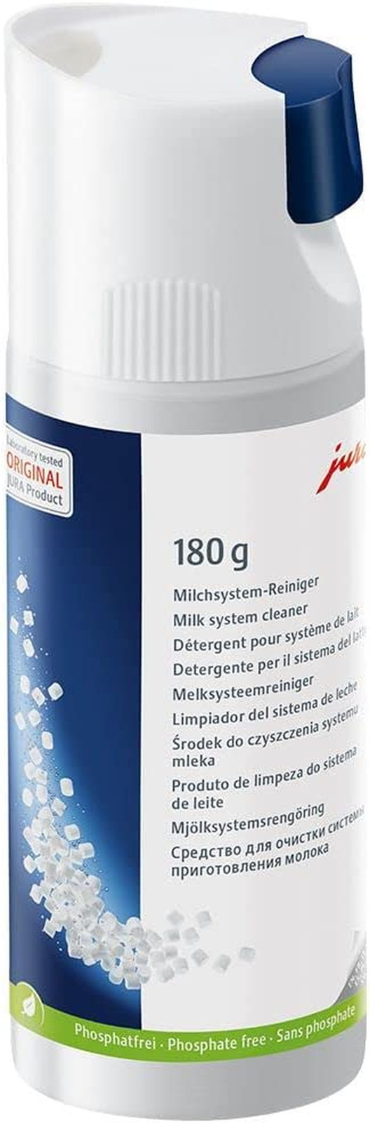 Milk System Cleaner Mini-Tabs W/Dispenser (180 G Bottle) , White