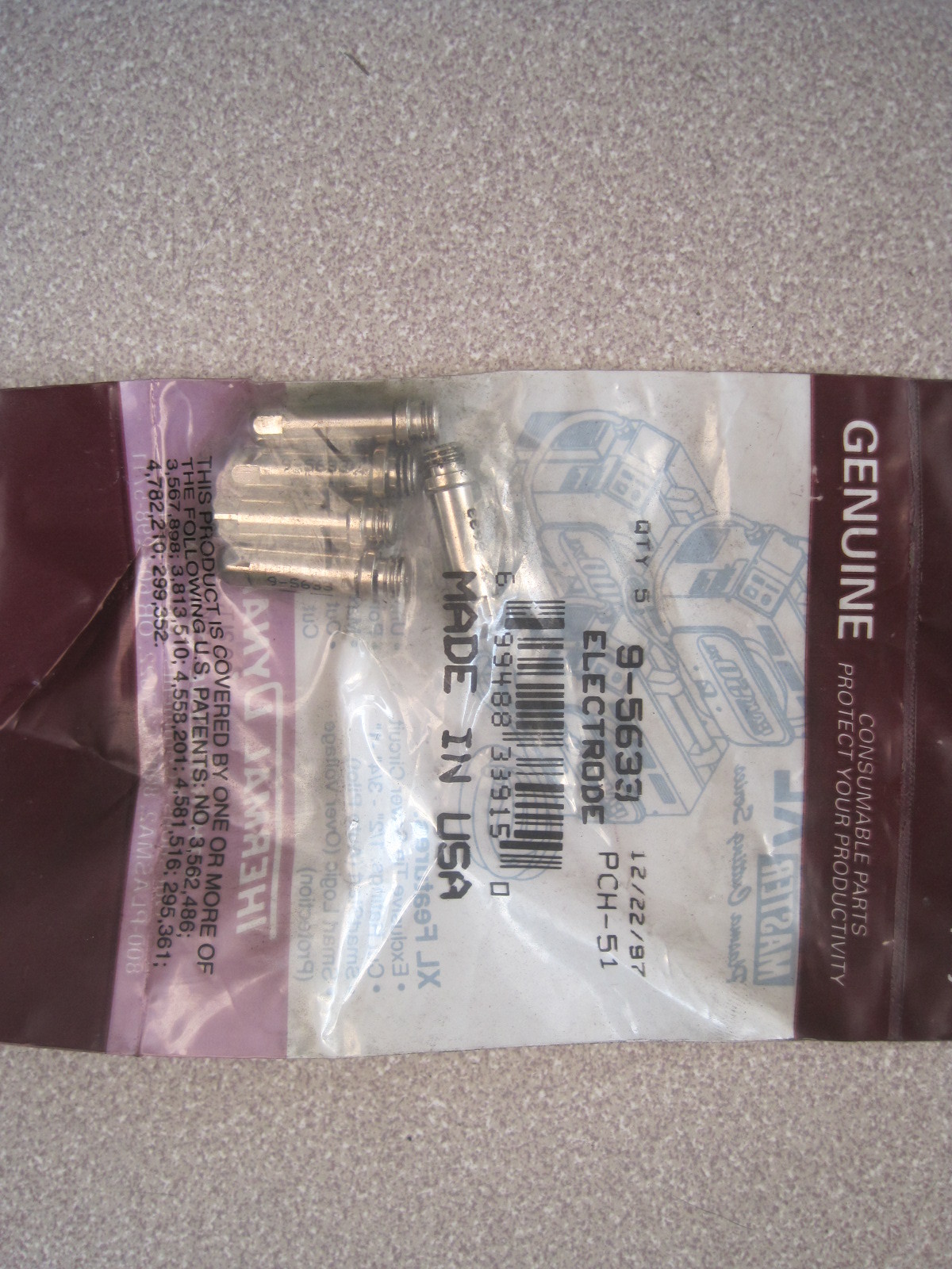 5 NEW THERMAL DYNAMICS 9-5633 ELECTRODES