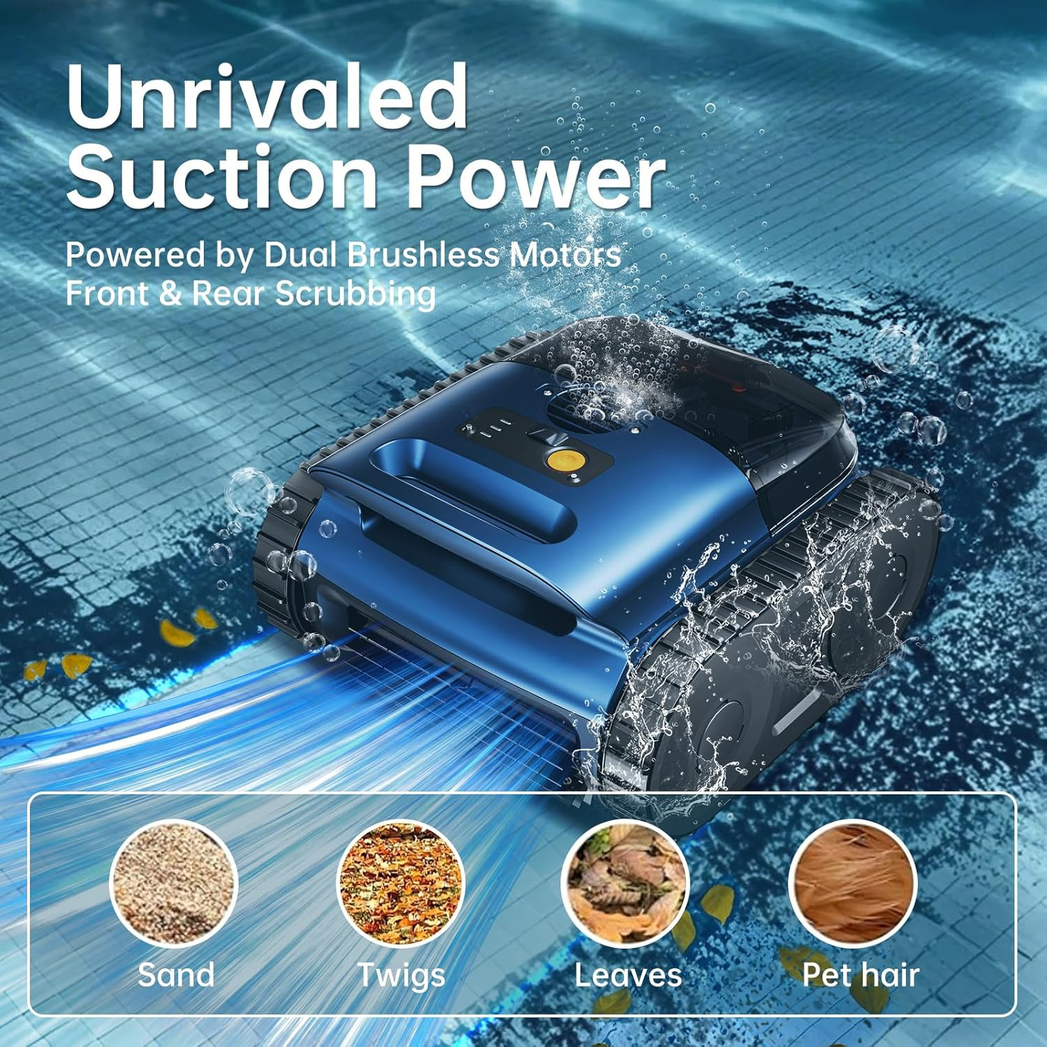 Pool Cleaner Robot Automatic Pool Vacuum Wall Climbing Pool Cleaner for Pools