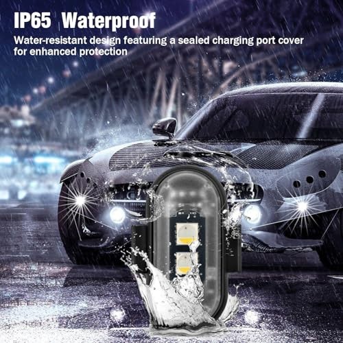 6PCS Wireless LED Strobe Lights with Remote Control, 8 Colors Rechargeable 6pcs