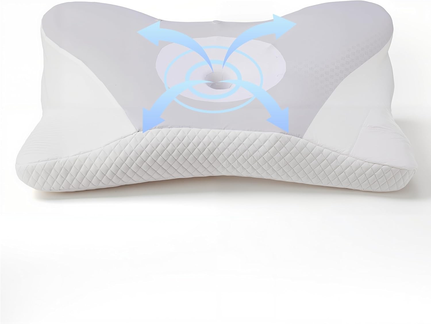 Ergonomic Grey Memory Foam Cervical Pillow for Neck & Shoulder Comfort