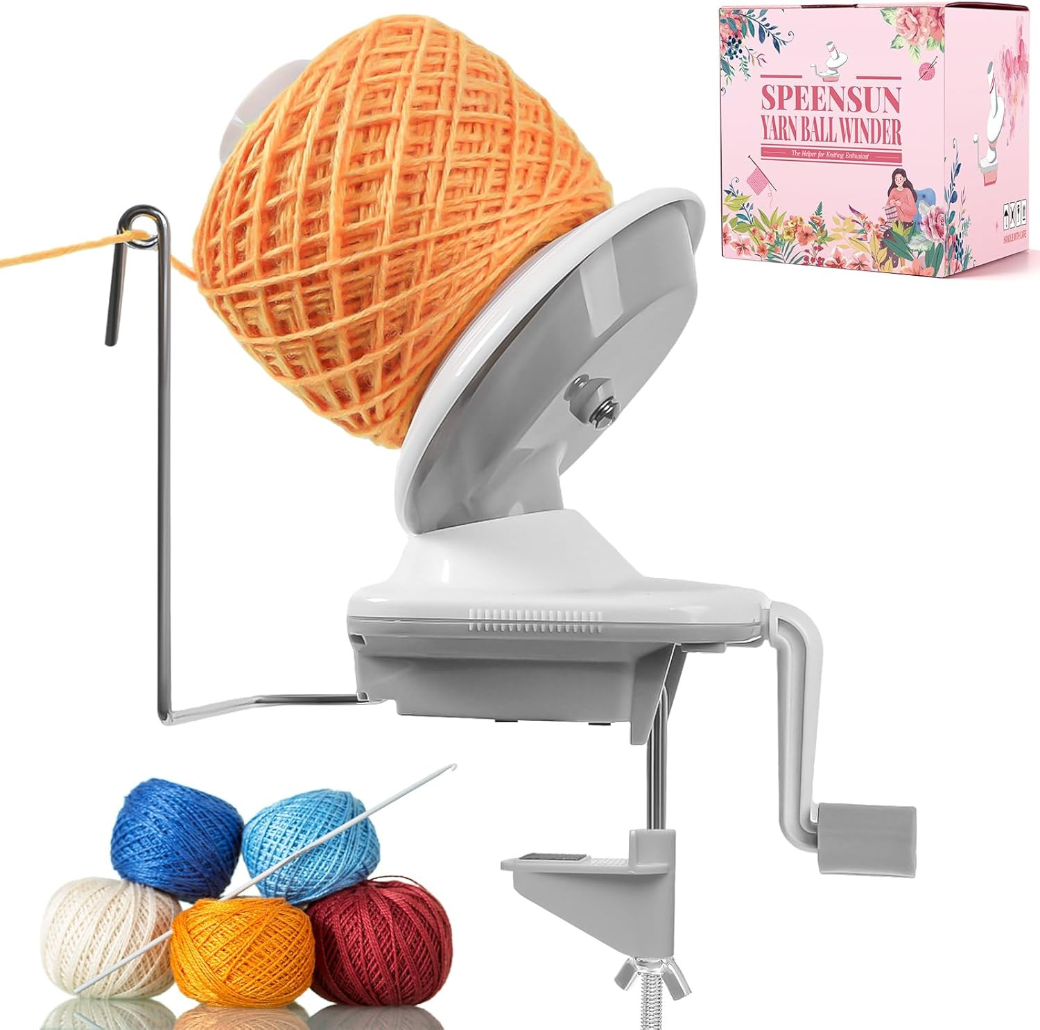 SPEENSUN Yarn Winder, Yarn Winder for Crocheting, 3.5 OZ Easy-To-Install and Eff