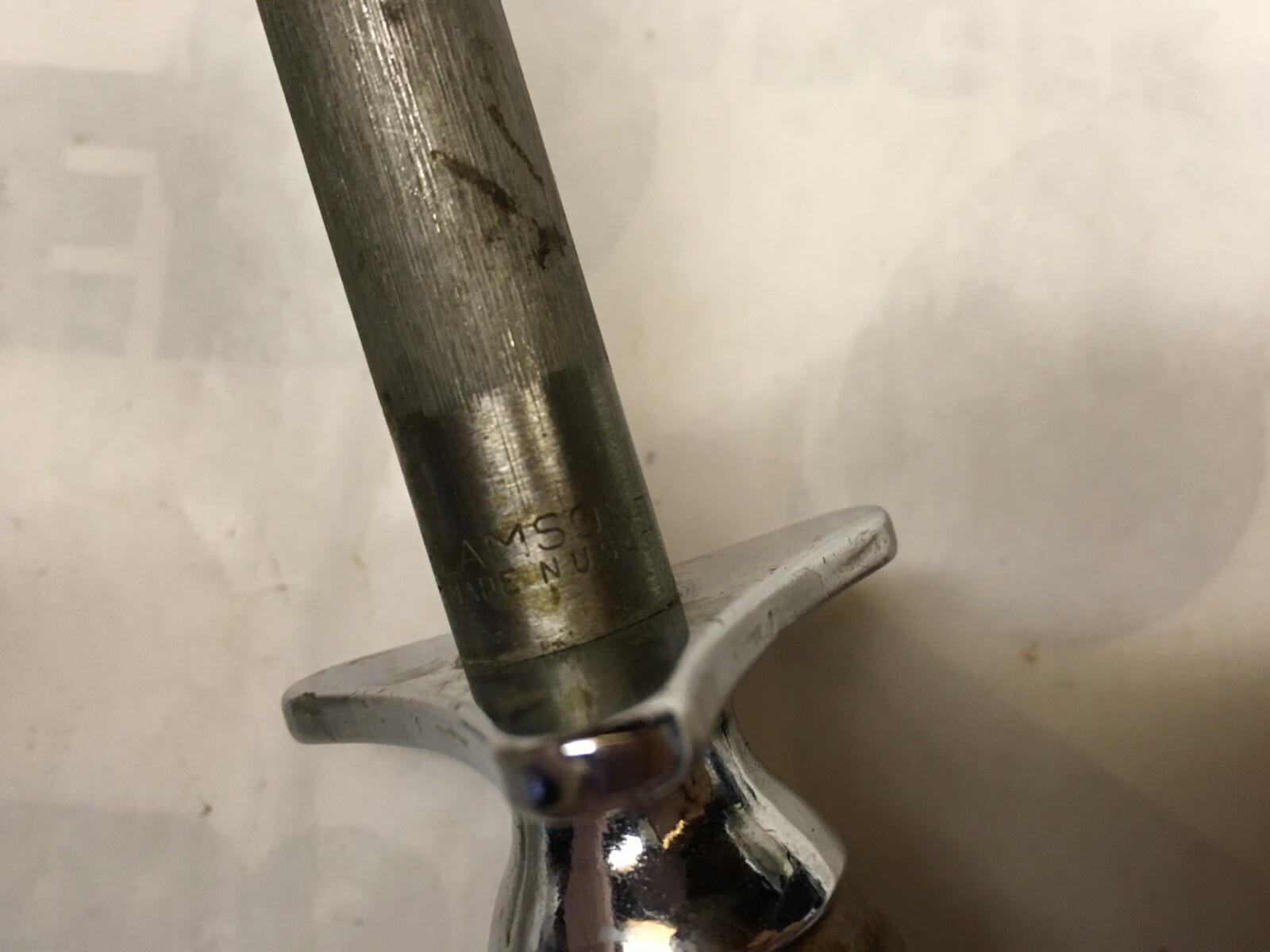 Large Lamson Knife Sharpening Steel with Wood Handle 14" Steel Made in USA
