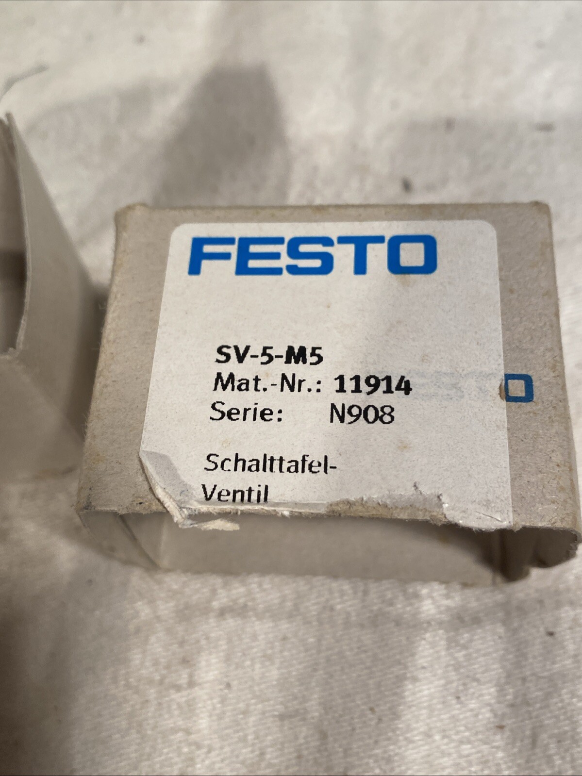 New In Box FESTO SV-5-M5-B Front Panel Valve N908