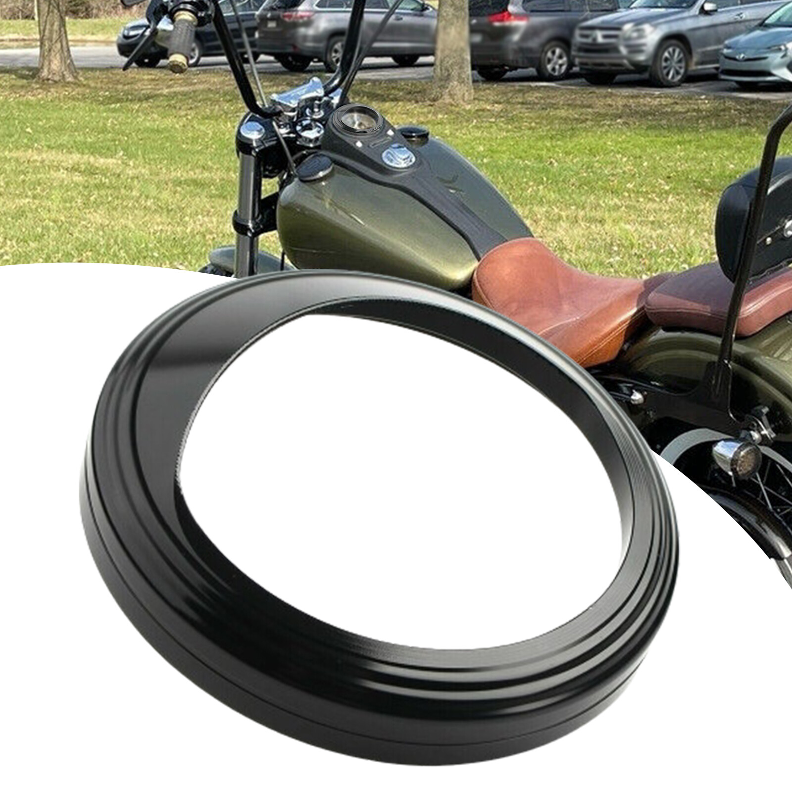 Black 5" Speedometer Trim Ring For Harley Heritage Softail Night Train Road King