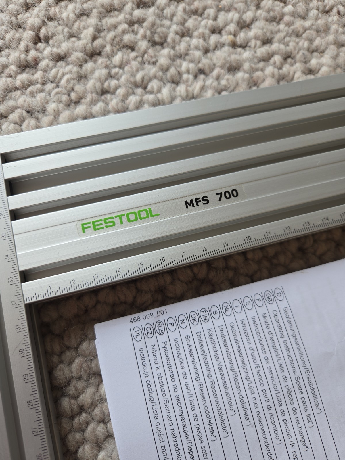 FESTOOL MFS 700 400 routing template, with Accessories