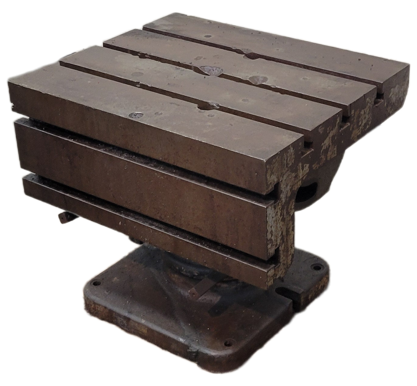 TILTING T-SLOT TABLE 24" X 20" X 20" 5 SLOT 16" X 16" BASE 4 X 5/8" BOLT HOLES