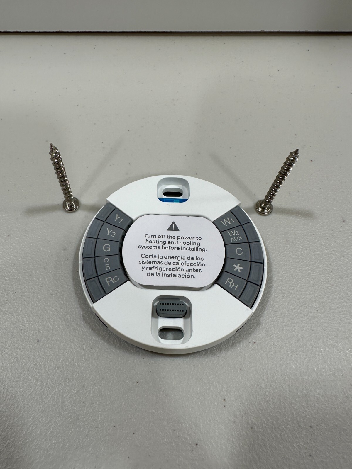 Google Nest 3rd Gen Thermostat - A0013 Wiring Base/Back Plate