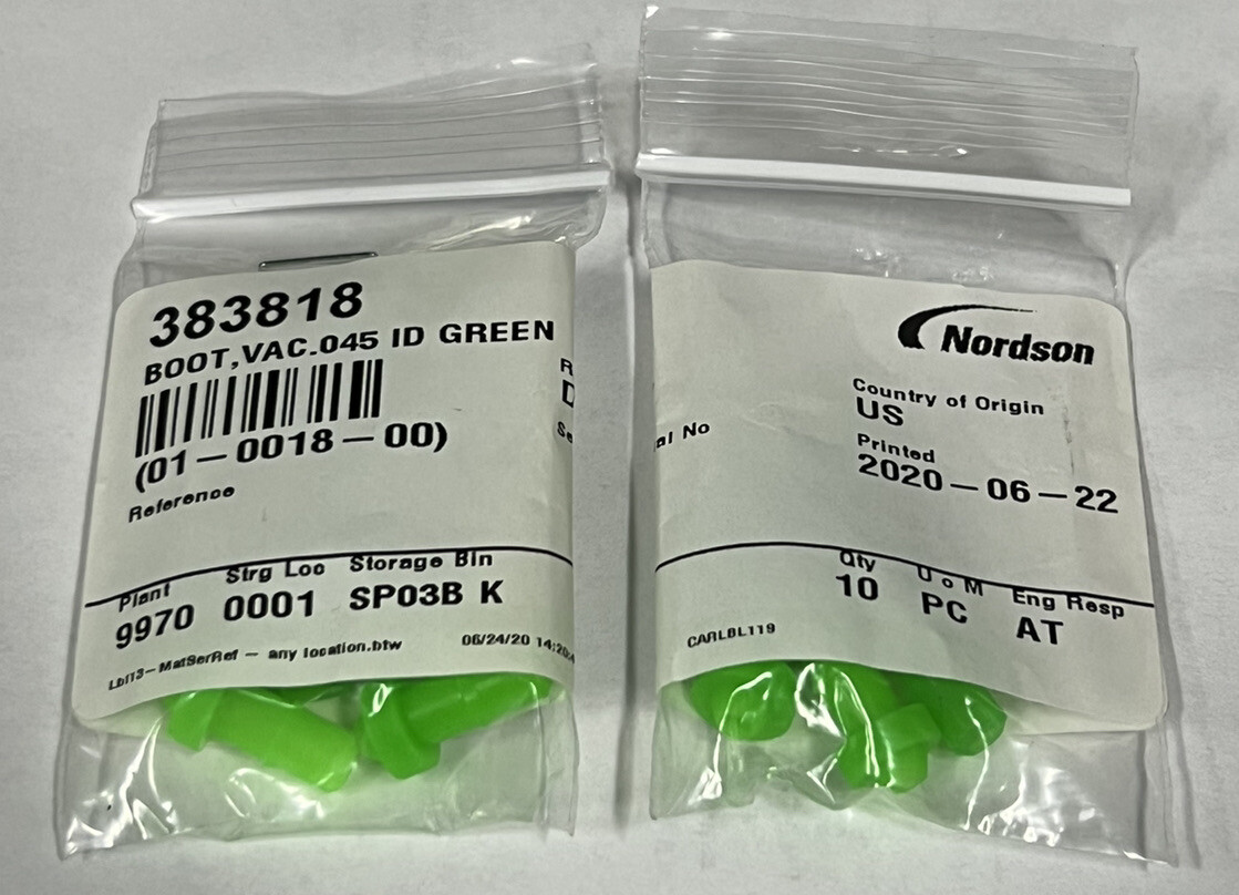 Nordson EFD 38318 Boot, VAC, .045 ID, Green - Sold In Bags Of 10 pcs