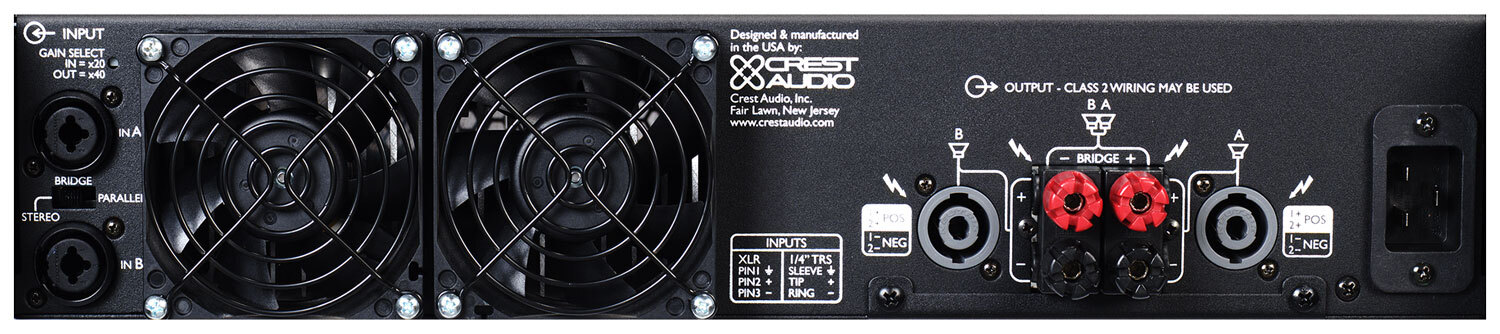 Crest Audio Pro 7200 Professional Touring Power Amplifier 2RU Rack Mount