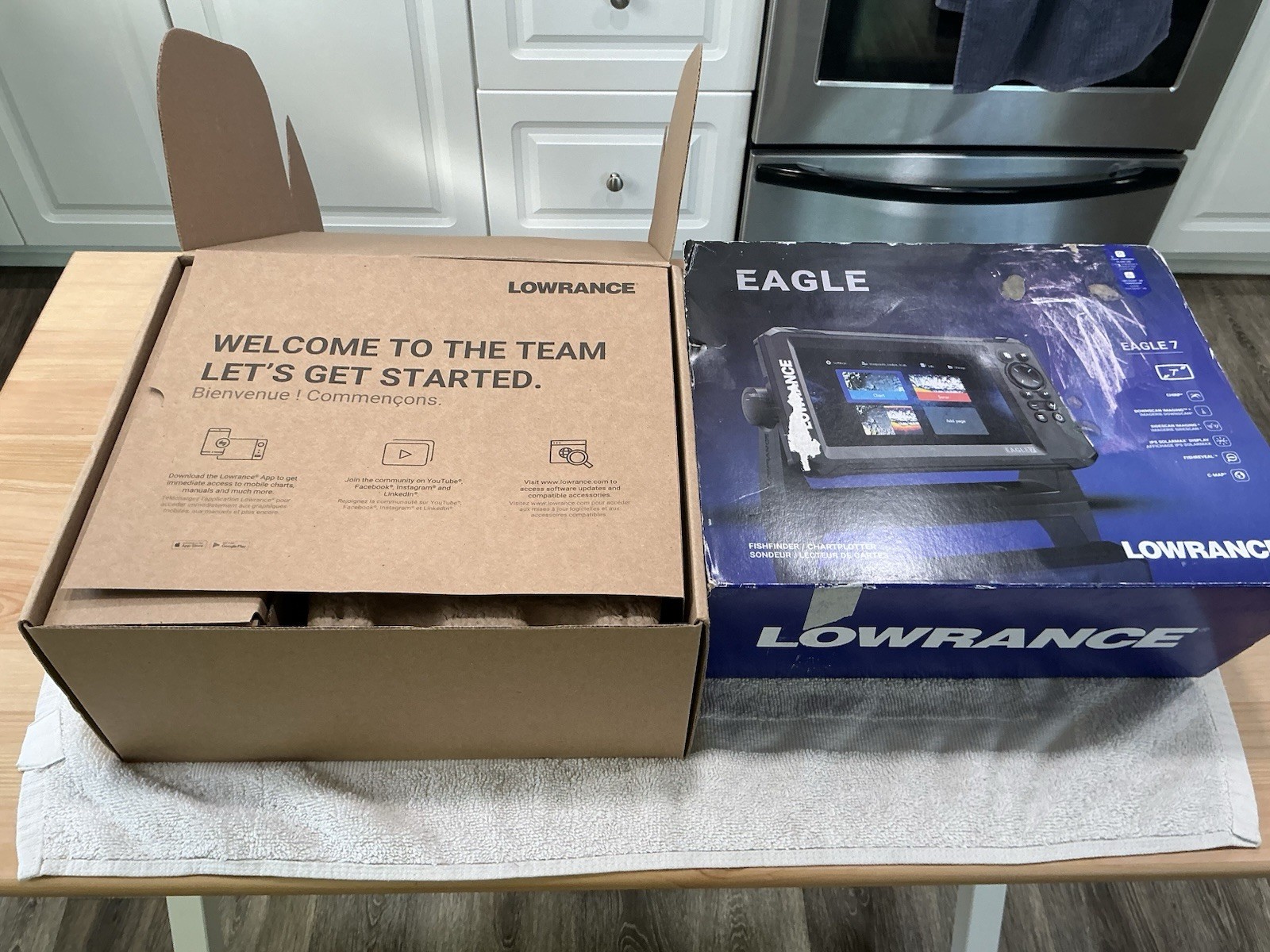 Lowrance Eagle 7 With Splitshot Fishfinder & Us Inland Charts C-Map Open Box