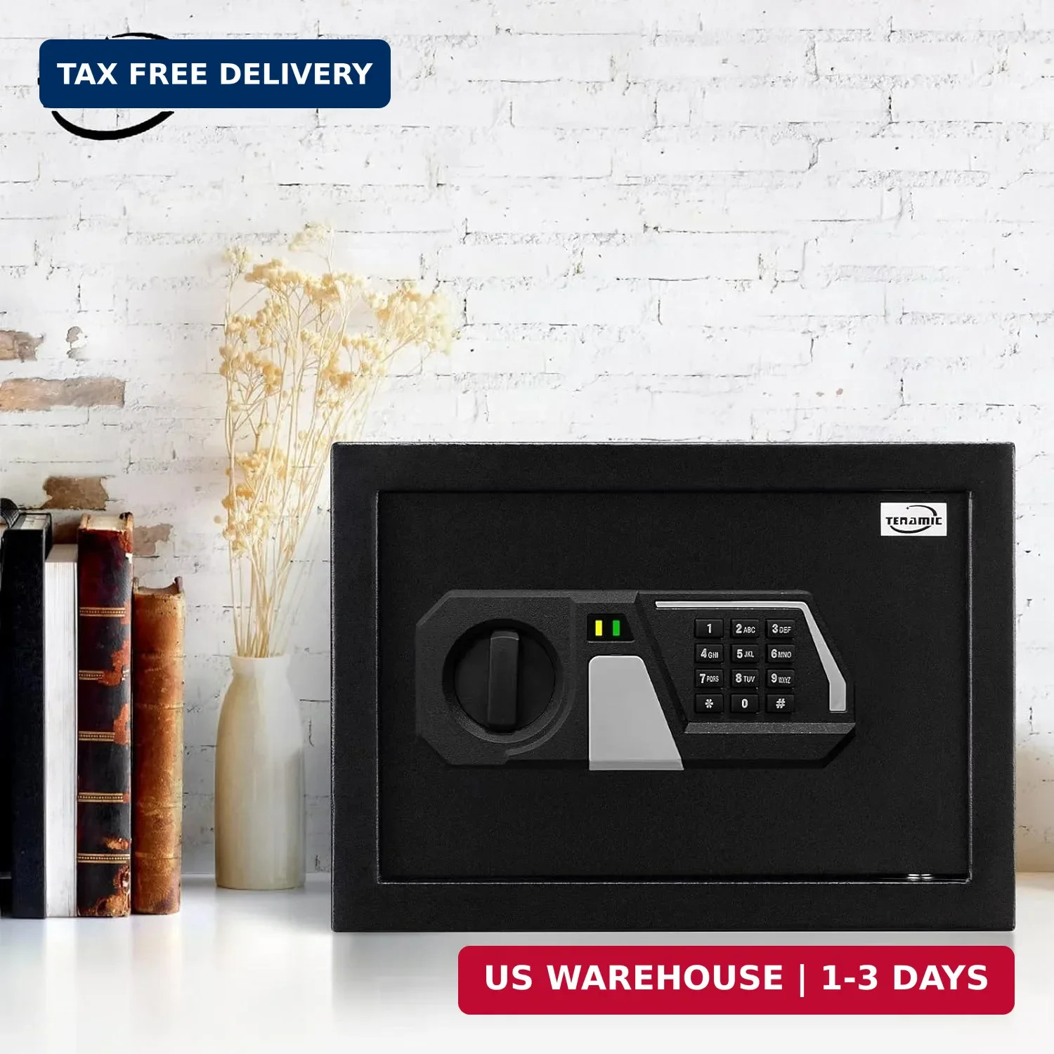 Fireproof Safe Box 0.8 Cuft Electronic Digital Security Box, Keypad Smal