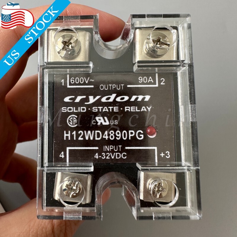 For Crydom H12WD4890PG SSR Solid State Relay Input: 4-32VDC Output: 600VAC 90A