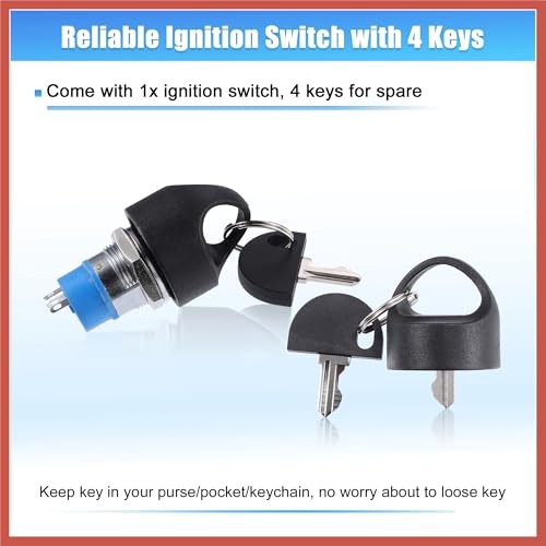 1 Set Ignition Starter on Off Switch Lock W/ 4Keys Mobility Scooter Key