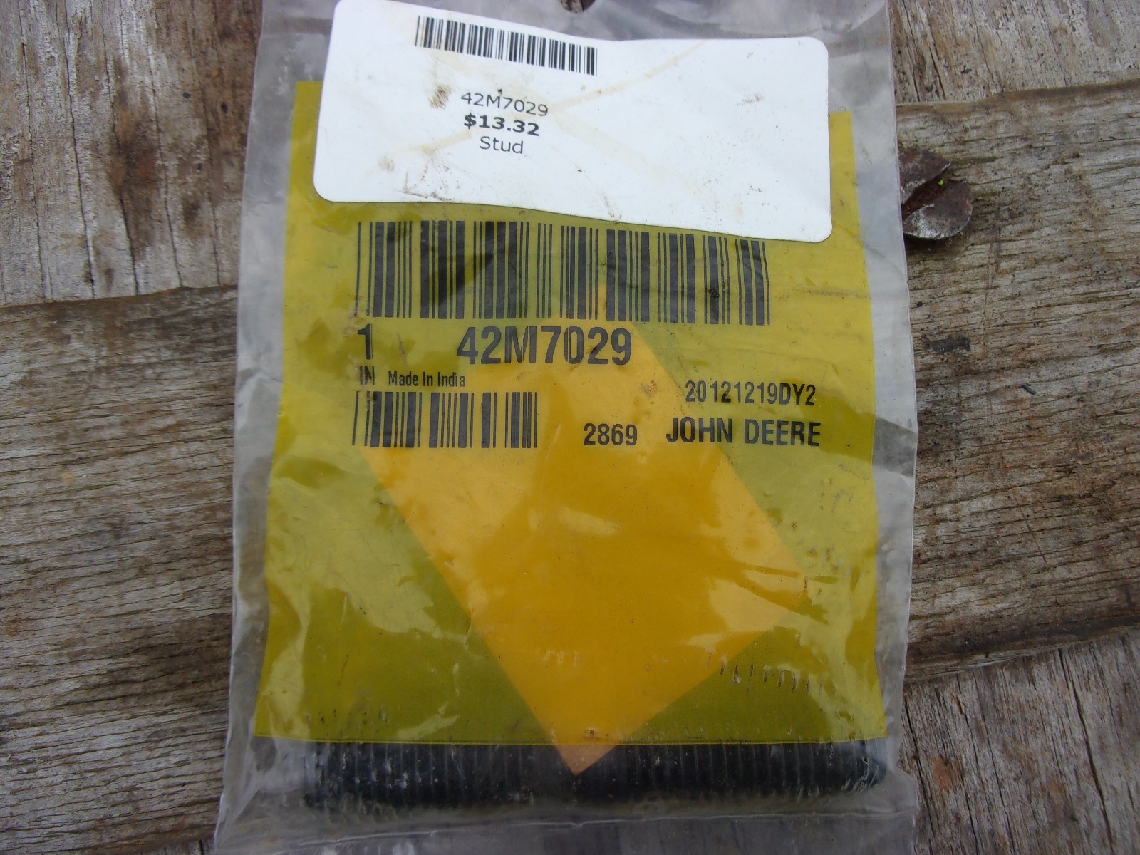 Genuine John Deere OEM Stud #42M7029 Tractor Bolt Manifold