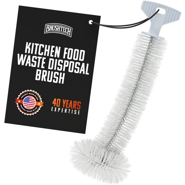 Brushtech Kitchen Waste Food Disposal Brush - Ergonomic T-Handle