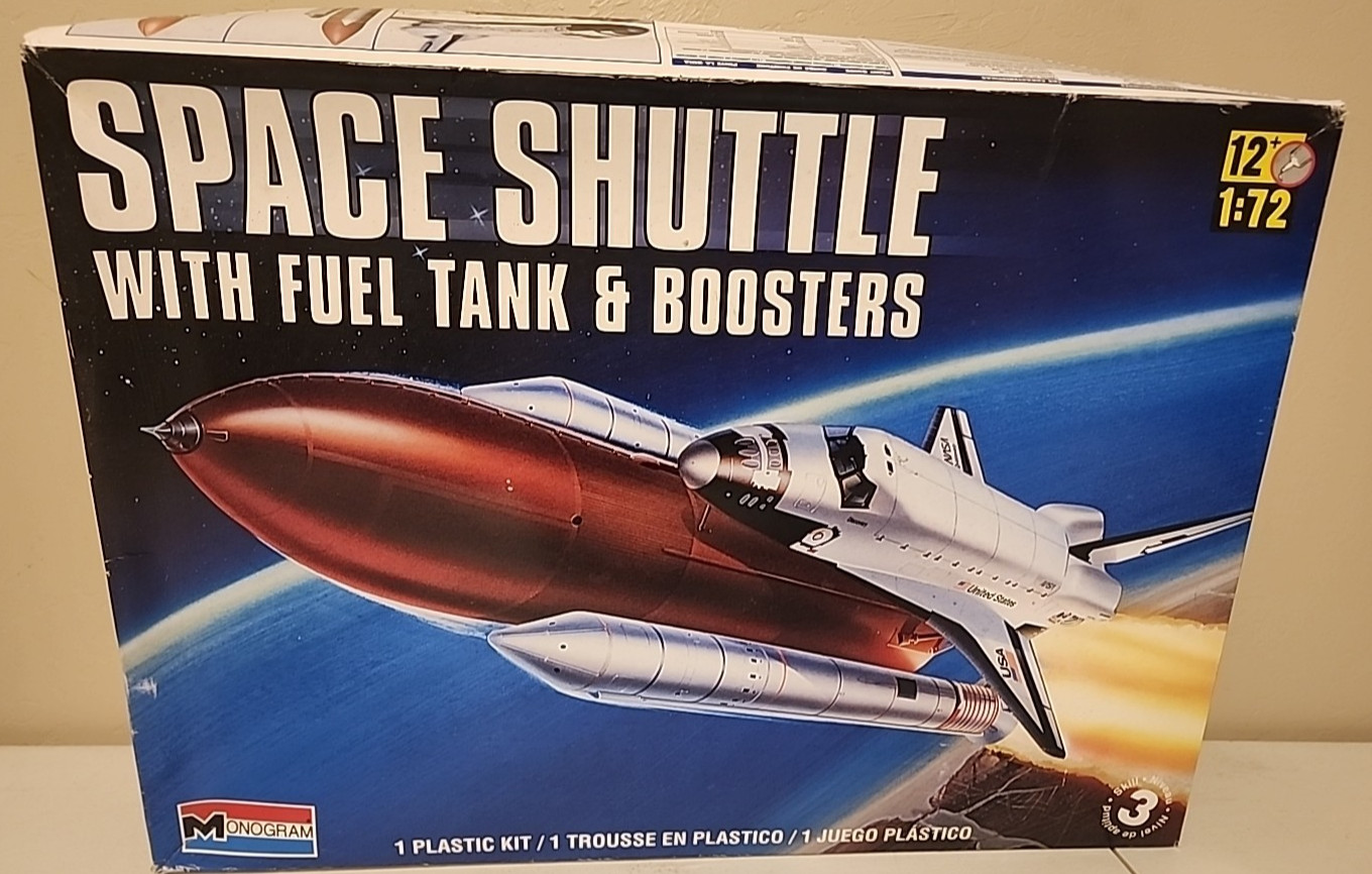 Monogram Space Shuttle with Fuel Tank & Boosters  85-5089 Open Box