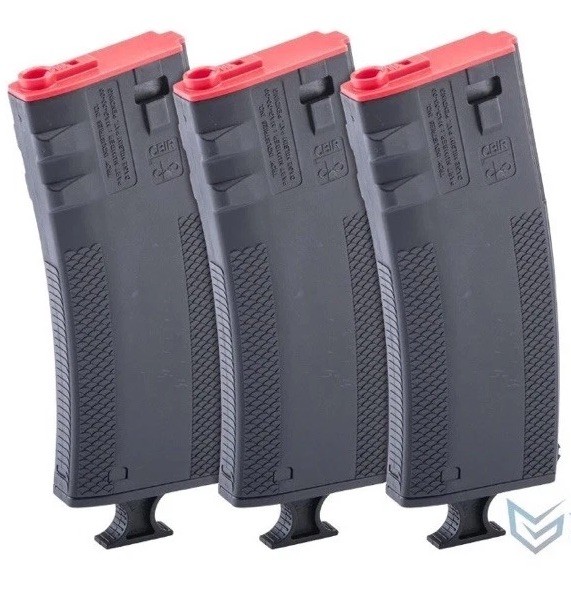 Airsoft AEG Magazine Set – 3 Pack – Metal – Black