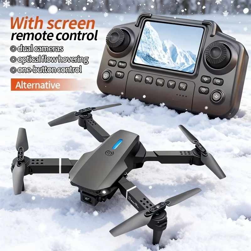 Drone 4K HD Dual Camera WiFi FPV RC Foldable Quadcopter Remote With Screen Gift