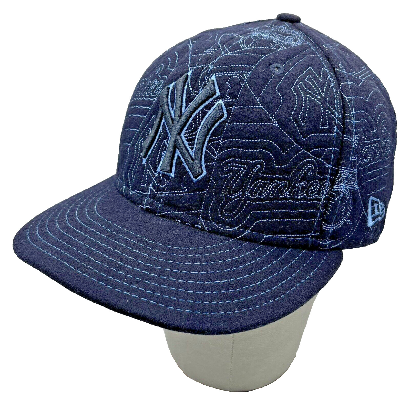 New York NY Yankees New Era 59FIFTY Blue Stitched Embroidered Hat Baseball 7 1/8