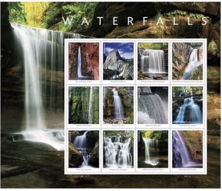 WATERFALLS  1st Class Stamps 16/sheet