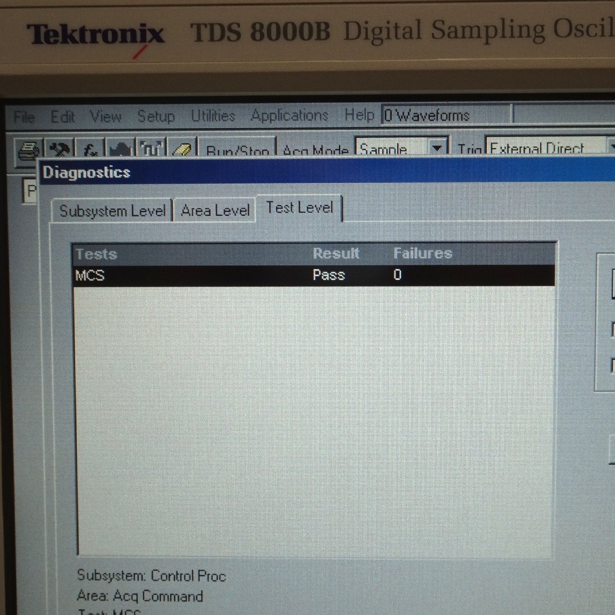Tektronix TDS8000B Digital Sampling Oscilloscope Mainframe No Modules AS-IS