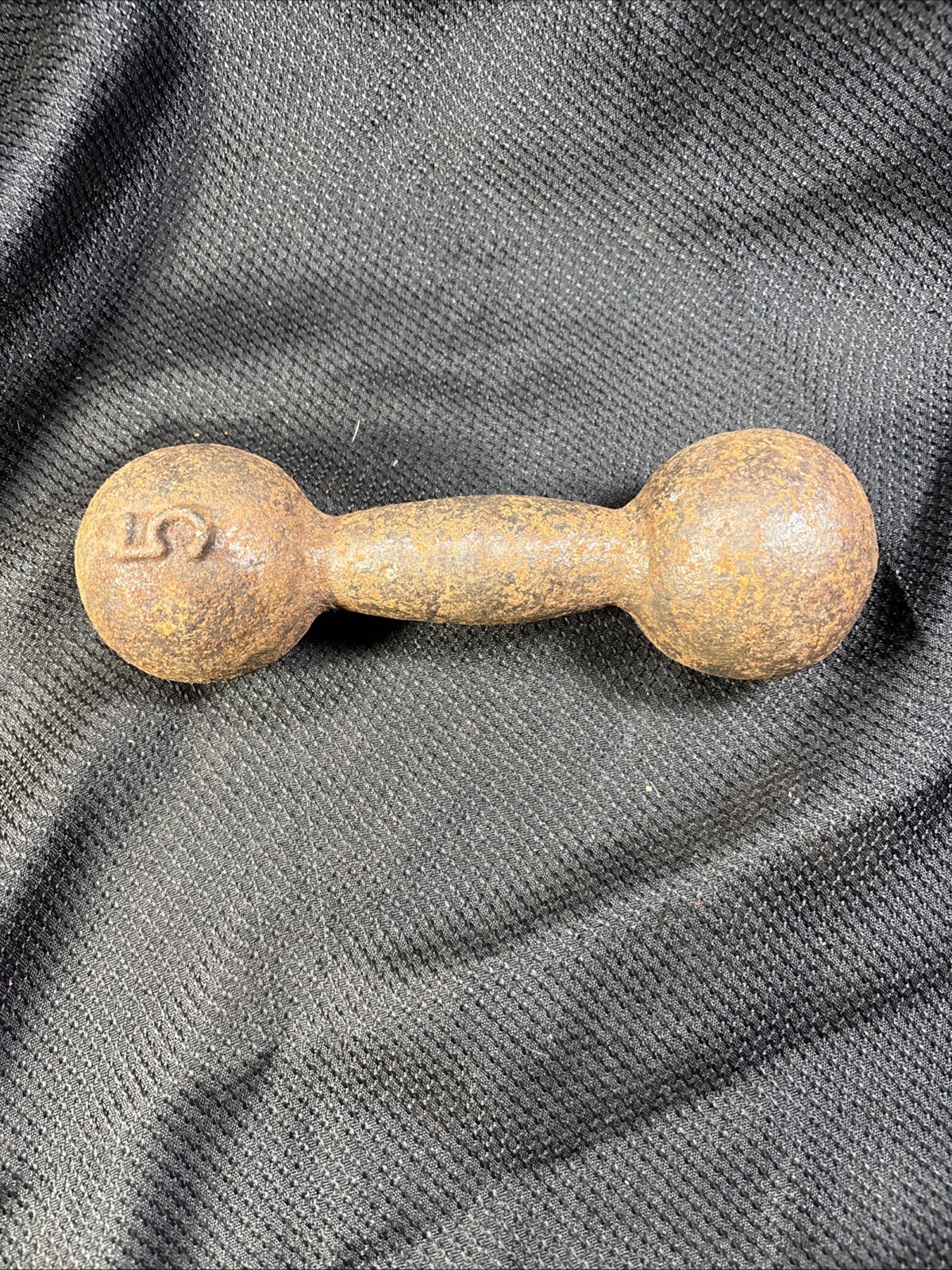 Vintage 5LB Globe Dumbbell Cast iron SINGLE Weight Weightlifting