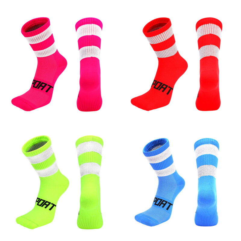 Pro Men Women Reflective Cycling Sports Ankle Socks Riding Bicycle Bike Socks XC