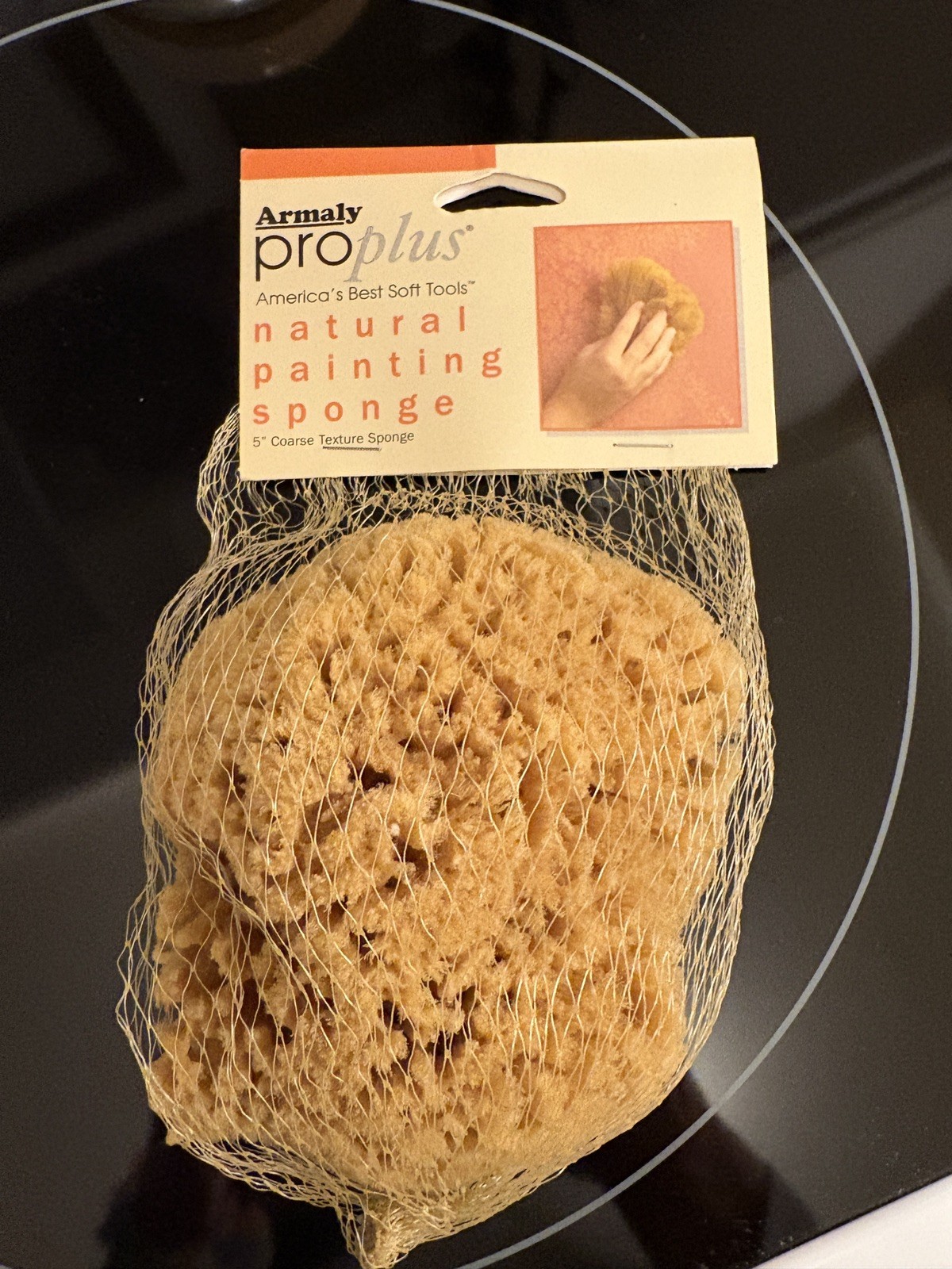 Armaly Pro Plus Natural Painting Sponge, 5” Coarse Texture Sponge, New