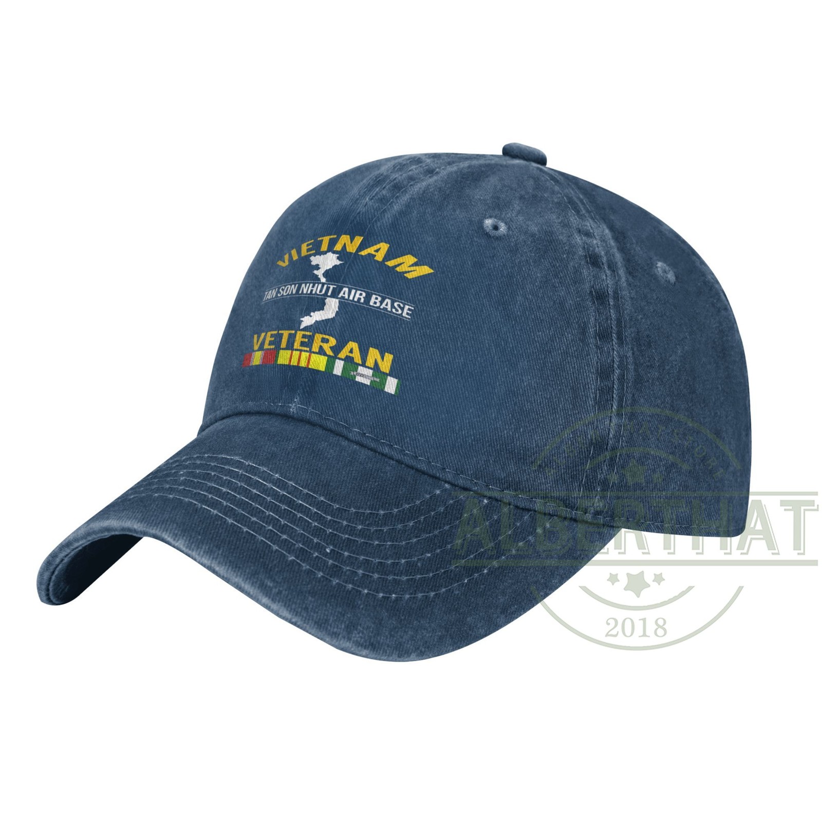 Tan Son Nhut Air Base Vietnam Veteran Unisex Denim Hat Adjustable Baseball Cap