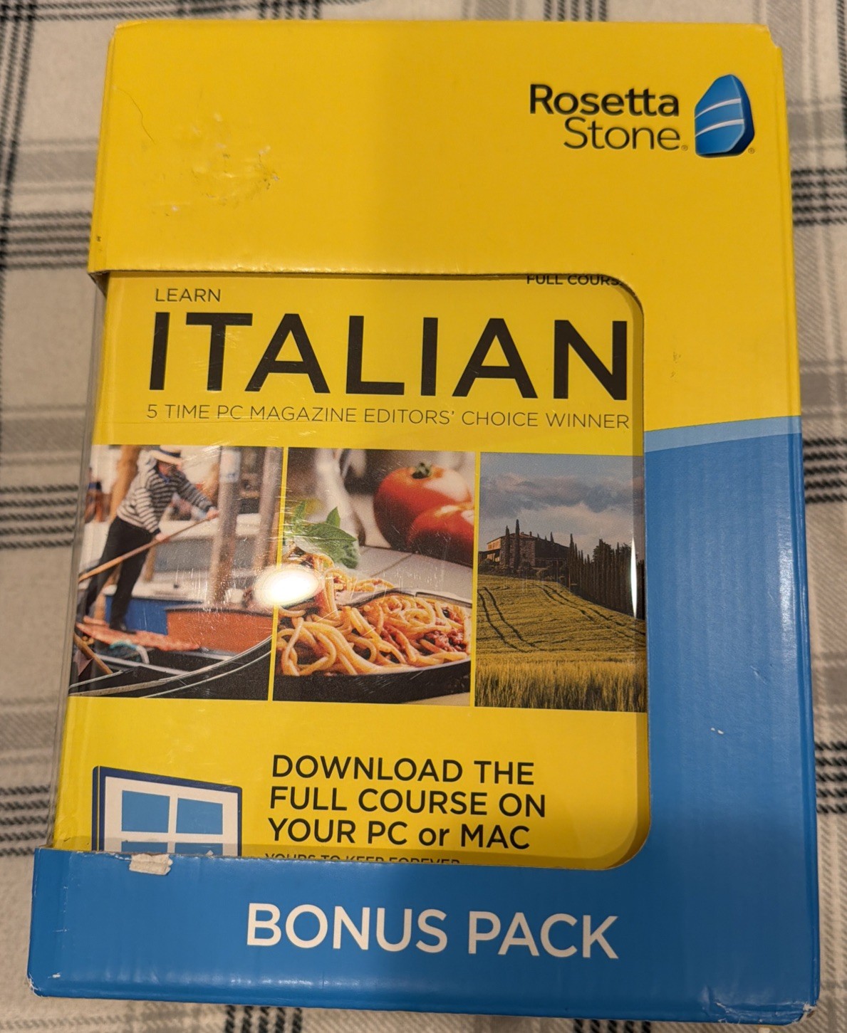 Rosetta Stone Italian Bonus Pack Bundle Lifetime Software + Grammar Guide +